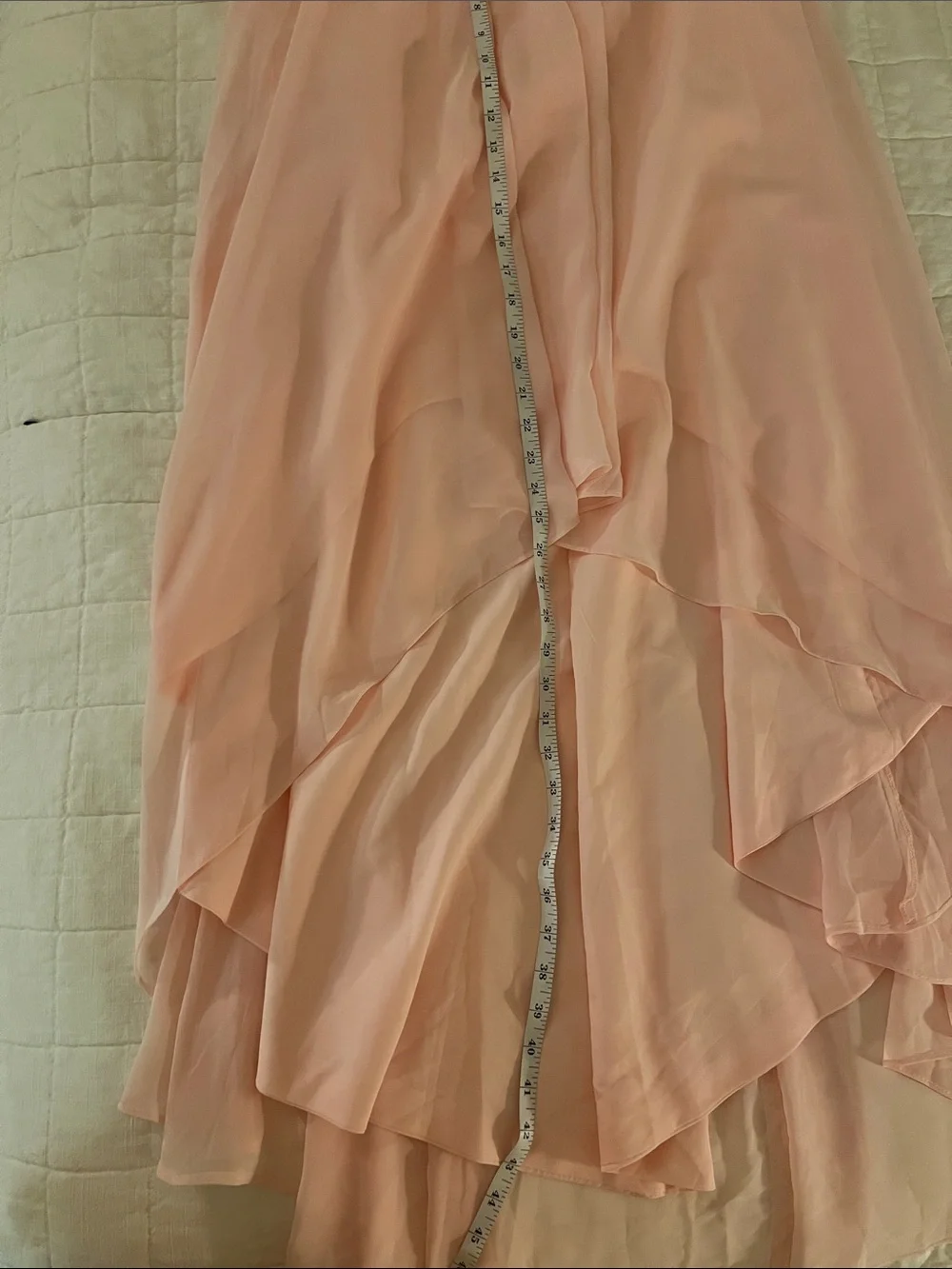 Light Pink Chiffon High-Low Formal Dress P2P 20